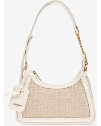 Balmain - B-Army Canvas And Leather Shoulder Bag - Lyst