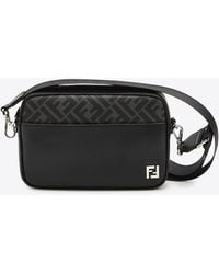 Fendi - Squared Ff Leather Camera Bag - Lyst