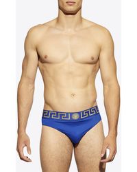 Versace - Greca Border Swimming Briefs - Lyst