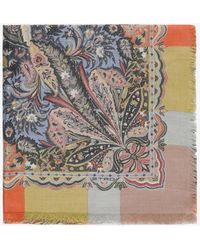 Etro - Paisley Print Cashmere Blend Scarf - Lyst