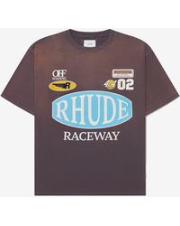 Rhude - Raceway Printed Vintage T-Shirt - Lyst