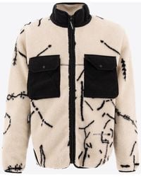 and wander - Patterned Fleece Zip-Up Jacket - Lyst