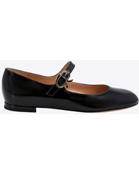 Gianvito Rossi - Mary Ribbon Patent Leather Ballet Flats - Lyst