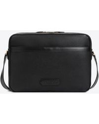 Tom Ford - Logo Patch Grained Leather Messenger Bag - Lyst