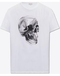 Alexander McQueen - Skull Graphic Print Crewneck T-Shirt - Lyst