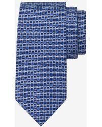Ferragamo - All-Over Gancini Print Silk Tie - Lyst