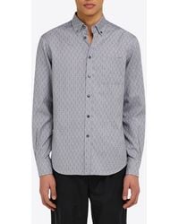 Ferragamo - Logo Monogram Button-Up Shirt - Lyst