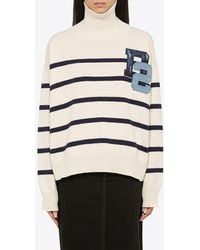 DSquared² - Logo Striped Turtleneck Sweater - Lyst