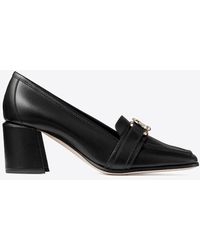 Jimmy Choo - Evin 65 Logo Plaque Leather Pumps - Lyst