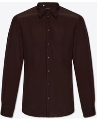 Dolce & Gabbana - Long-Sleeved Silk Shirt - Lyst