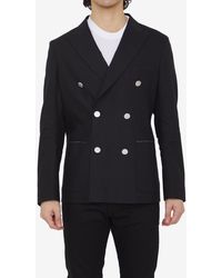 Tonello - Double-Breasted Stretch Blazer - Lyst