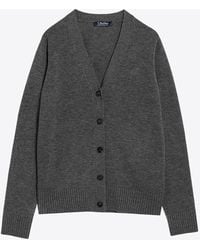 Max Mara - Apollo Wool Cardigan With Elbow Patches - Lyst