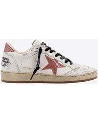 Golden Goose - Ball Star Leather Low-Top Sneakers - Lyst