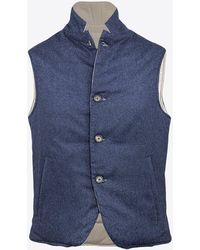 Eleventy - Reversible Denim Vest - Lyst
