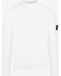 Stone Island - Logo-Patch Knitted Sweater - Lyst