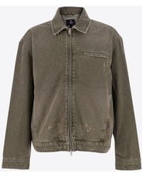 Represent - Washed Denim Zip-Up Jacket - Lyst