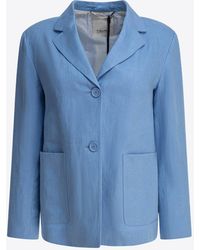 Max Mara - Olivia Single-Breasted Linen Jacket - Lyst
