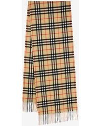 Burberry - Lola Medium Check Fringed Scarf - Lyst
