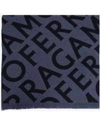 Ferragamo - Wool Scarf With Monogram - Lyst