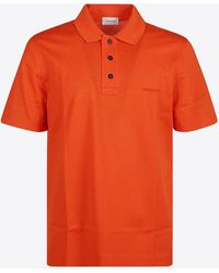 Ferragamo - Ferragamo Pique Weave Cotton Polo Shirt - Lyst