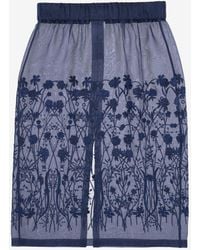 P.A.R.O.S.H. - Floral Embroidered Midi Skirt - Lyst