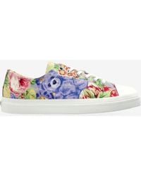 Moschino - Floral Print Low-Top Sneakers - Lyst