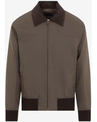 Prada - Zip-Up Blouson Jacket - Lyst