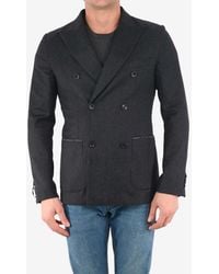 Tonello - Double-Breasted Wool-Blend Jacket - Lyst