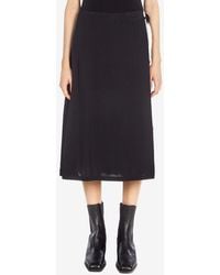 Ferragamo - Printed Pleated Midi Skirt - Lyst