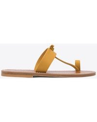 K. Jacques - Ankle-Strap Leather Sandals - Lyst