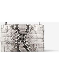 Jimmy Choo - Mini Bohemia Snake Print Leather Shoulder Bag - Lyst