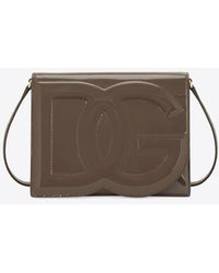 Dolce & Gabbana - Dg Logo Patent Leather Crossbody Bag - Lyst