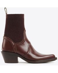 Chloé - Nellie 60 Texan Ankle Boots - Lyst