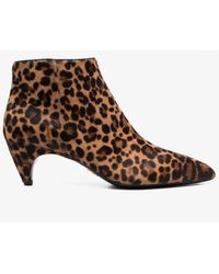 Prada - 60 Leopard Print Ankle Boots - Lyst