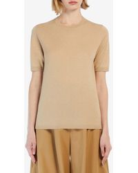Max Mara - Warren Silk And Cashmere Fine Knit Top - Lyst