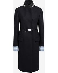 Prada - Belted Wrap Coat - Lyst