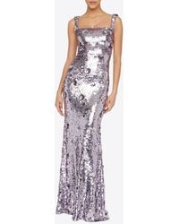 THEIA - Serafina Sequined Gown - Lyst