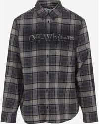 Off-White c/o Virgil Abloh - Off Spray Book Check Flannel Shirt - Lyst