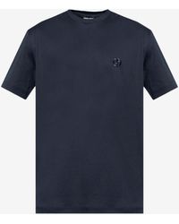 Giorgio Armani - Logo-Embroidered Short-Sleeved T-Shirt - Lyst