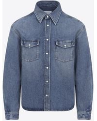 Givenchy - Long-Sleeved Denim Shirt - Lyst