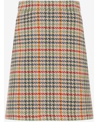 Akris - Checked Wool Mini Skirt - Lyst