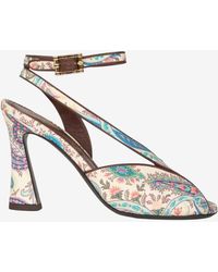 Etro - 90 Paisley Print Sandals - Lyst