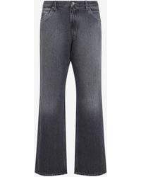 Prada - Flared Faded Denim Pants - Lyst