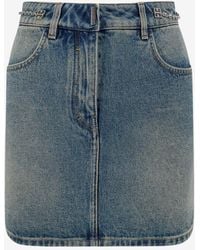 Givenchy - Denim Mini Skirt - Lyst