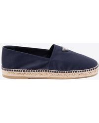 Prada - Triangle Logo Canvas Espadrilles - Lyst