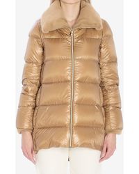 Herno - Fur-Collar Puffer Jacket - Lyst