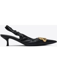 Balenciaga - Monaco 50 Bb Logo Slingback Pumps - Lyst