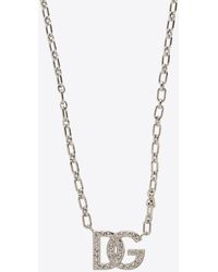 Dolce & Gabbana - Dg Logo Chain Necklace - Lyst