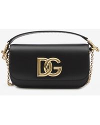 Dolce & Gabbana - 3.5 Dg Logo Leather Top Handle Bag - Lyst