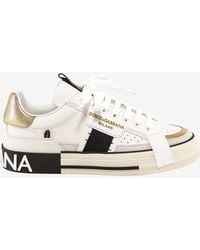 Dolce & Gabbana - 2.Zero Leather Low-Top Sneakers - Lyst